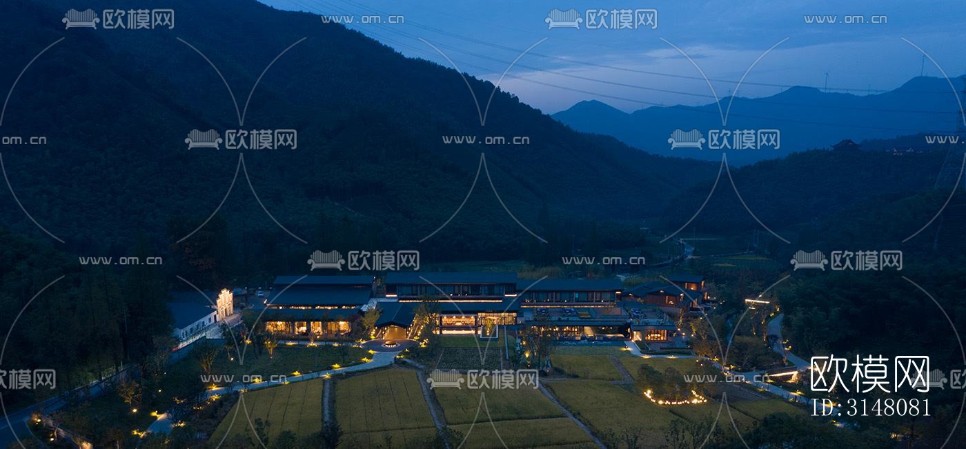 现代酒店民宿效果图下载（渲染图6）