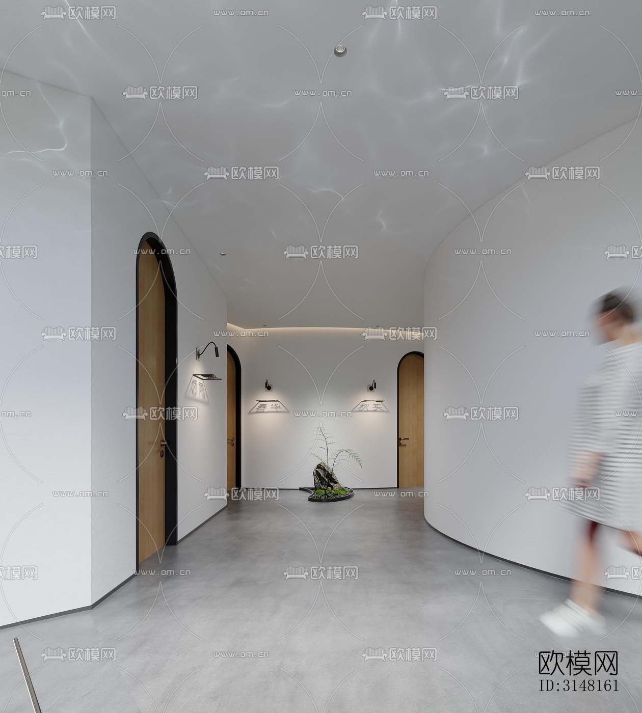 现代酒店民宿效果图下载（渲染图3）