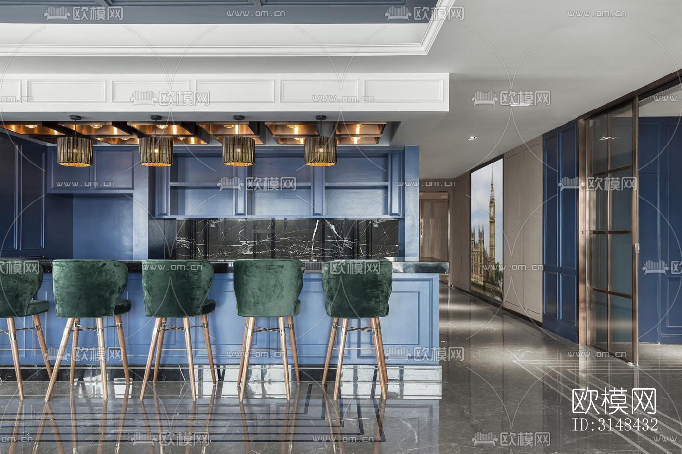 欧式养生会所效果图下载（渲染图1）