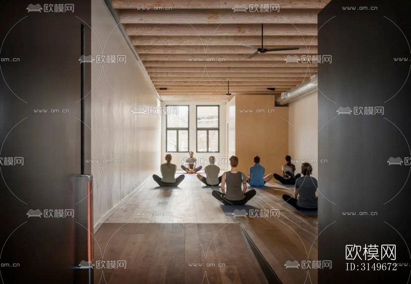 原木风健身房效果图下载(渲染图3)