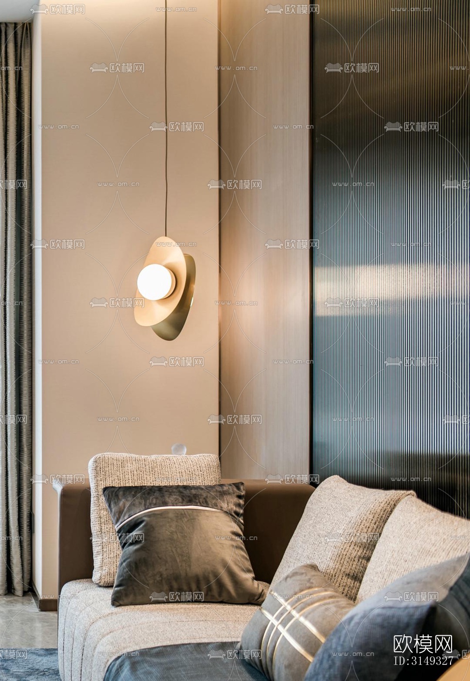 现代平层效果图下载（渲染图7）