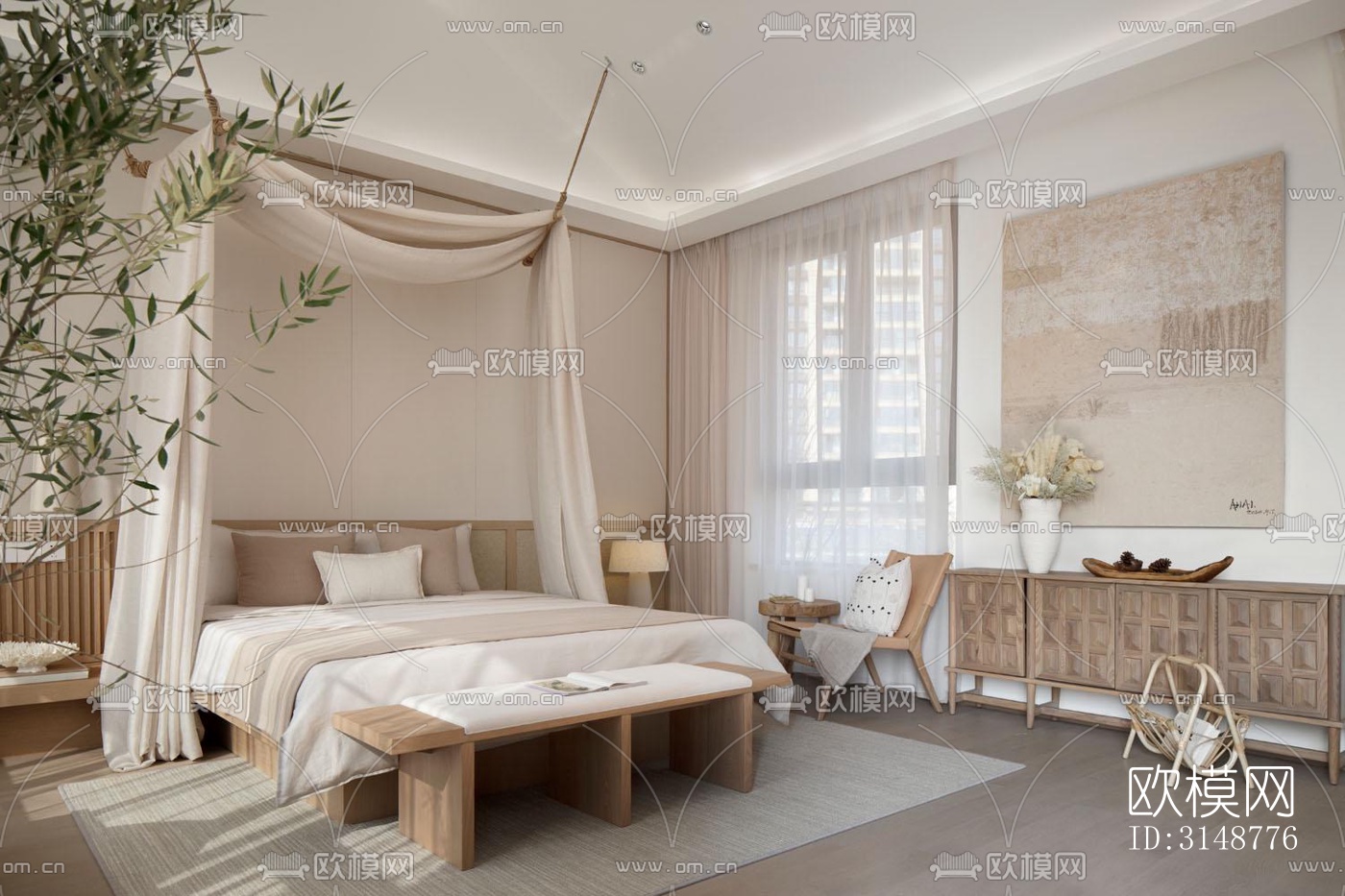 侘寂平层效果图下载（渲染图13）