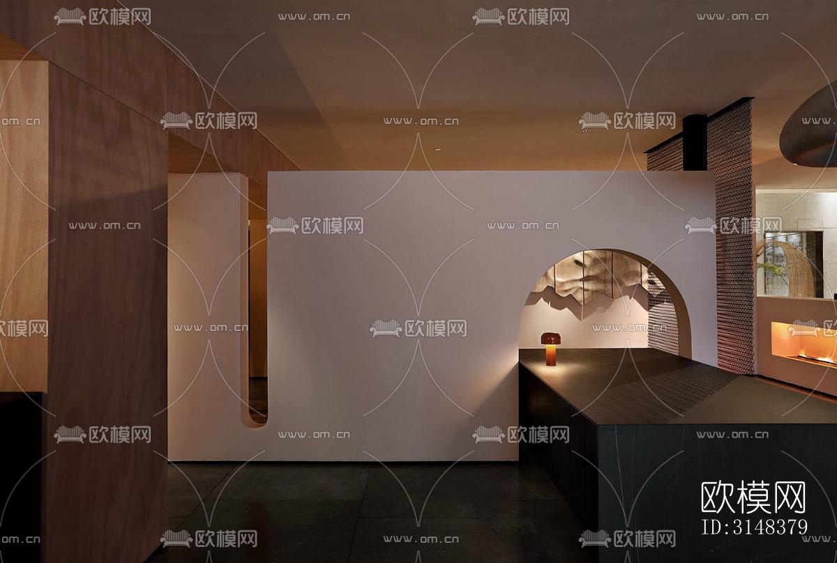 侘寂养生会所效果图下载（渲染图9）