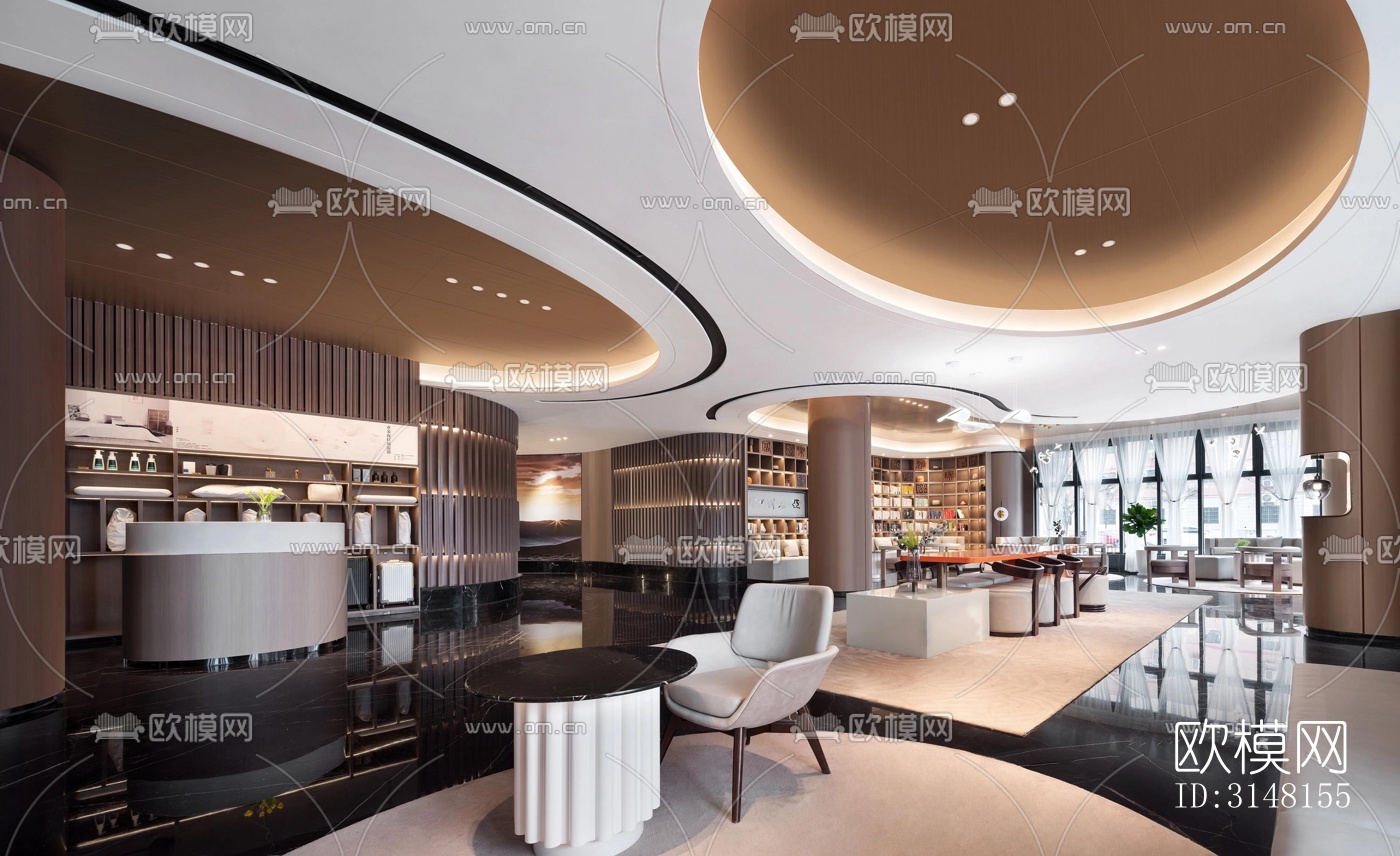 现代酒店民宿效果图下载（渲染图4）