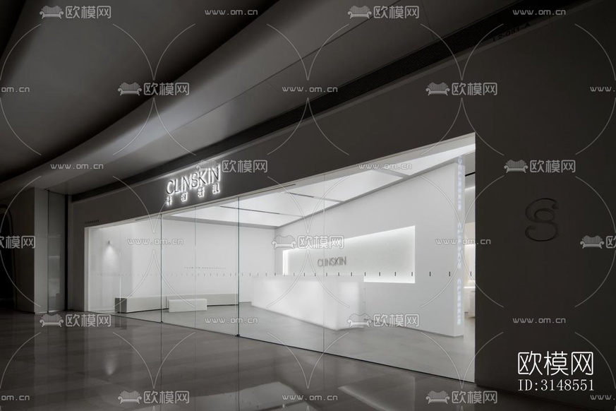 高级灰美容院效果图下载(渲染图17)