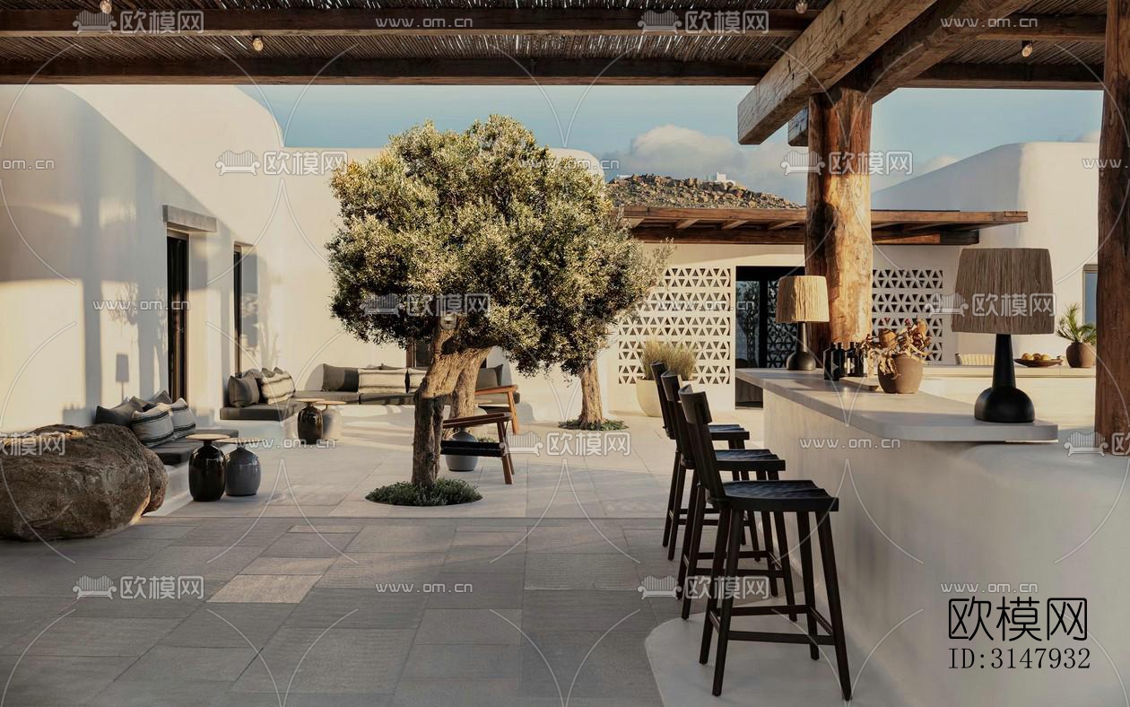 侘寂酒店民宿效果图下载（渲染图13）