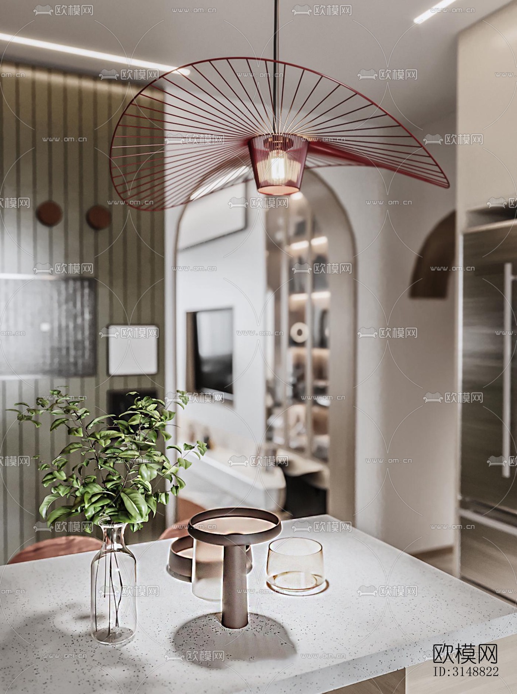 北欧平层效果图下载（渲染图1）