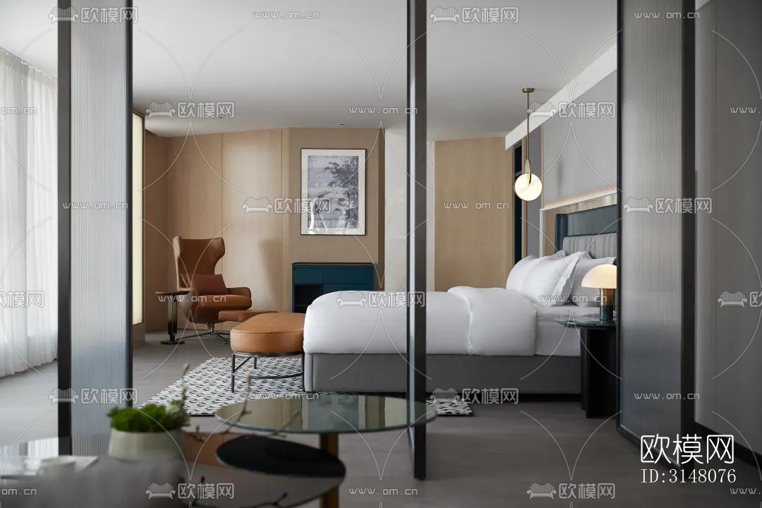 现代酒店民宿效果图下载（渲染图16）