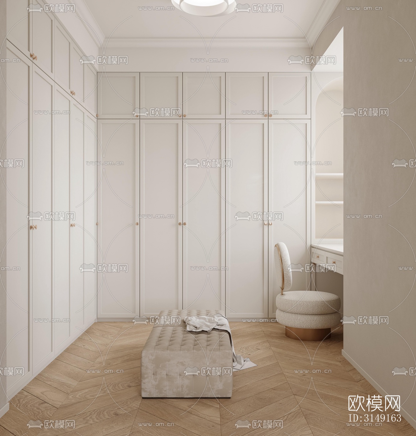 法式平层效果图下载（渲染图2）