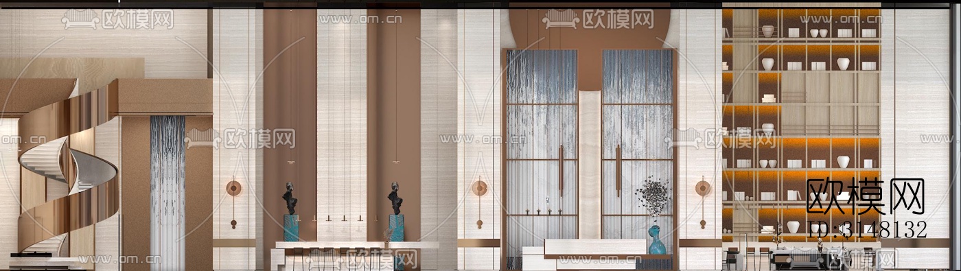 现代酒店民宿效果图下载（渲染图13）