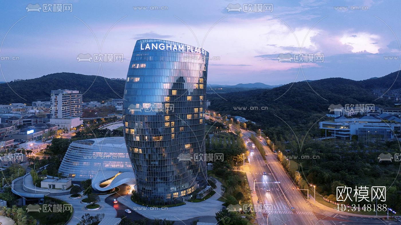 现代酒店民宿效果图下载（渲染图10）