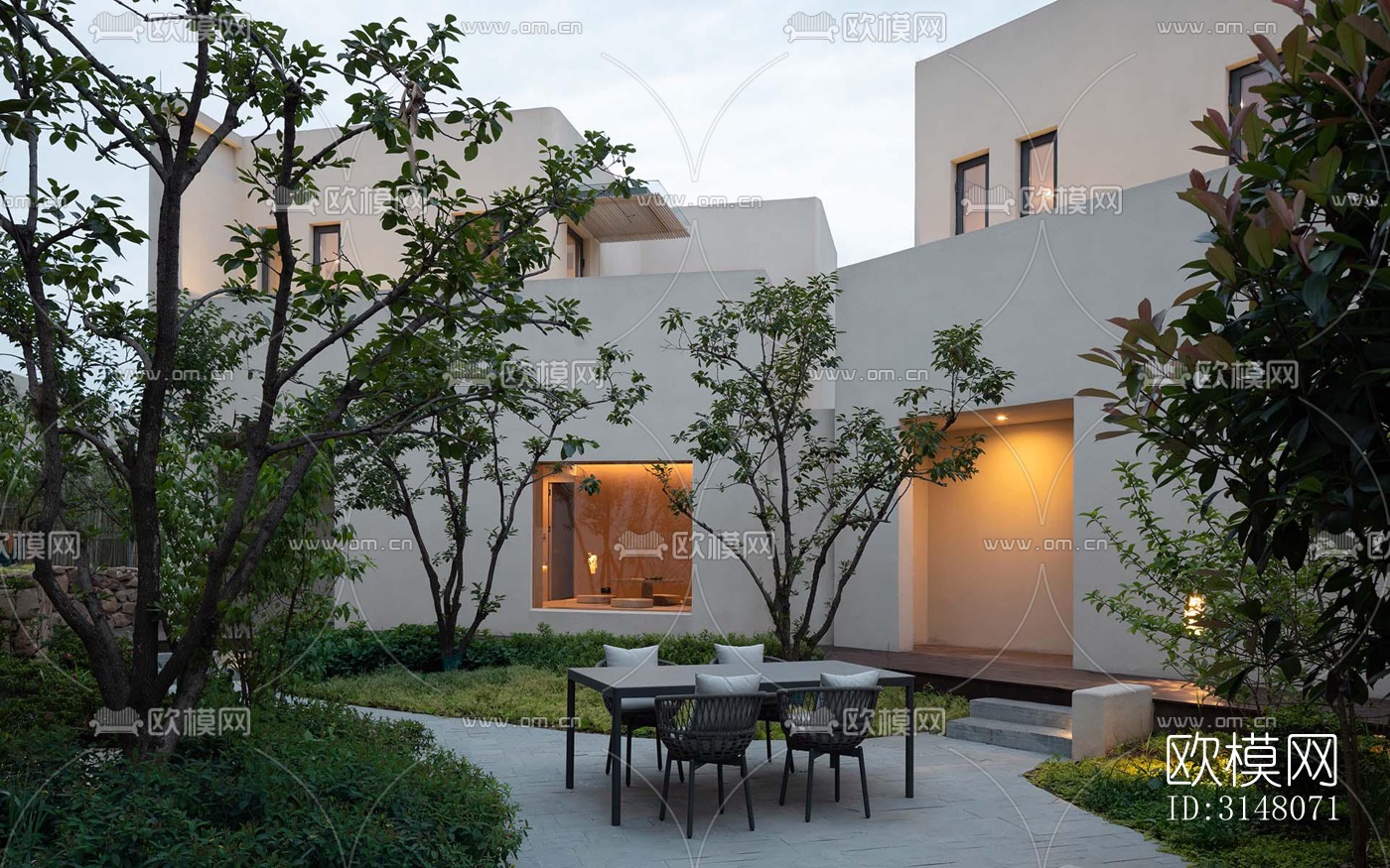 现代酒店民宿效果图下载（渲染图17）