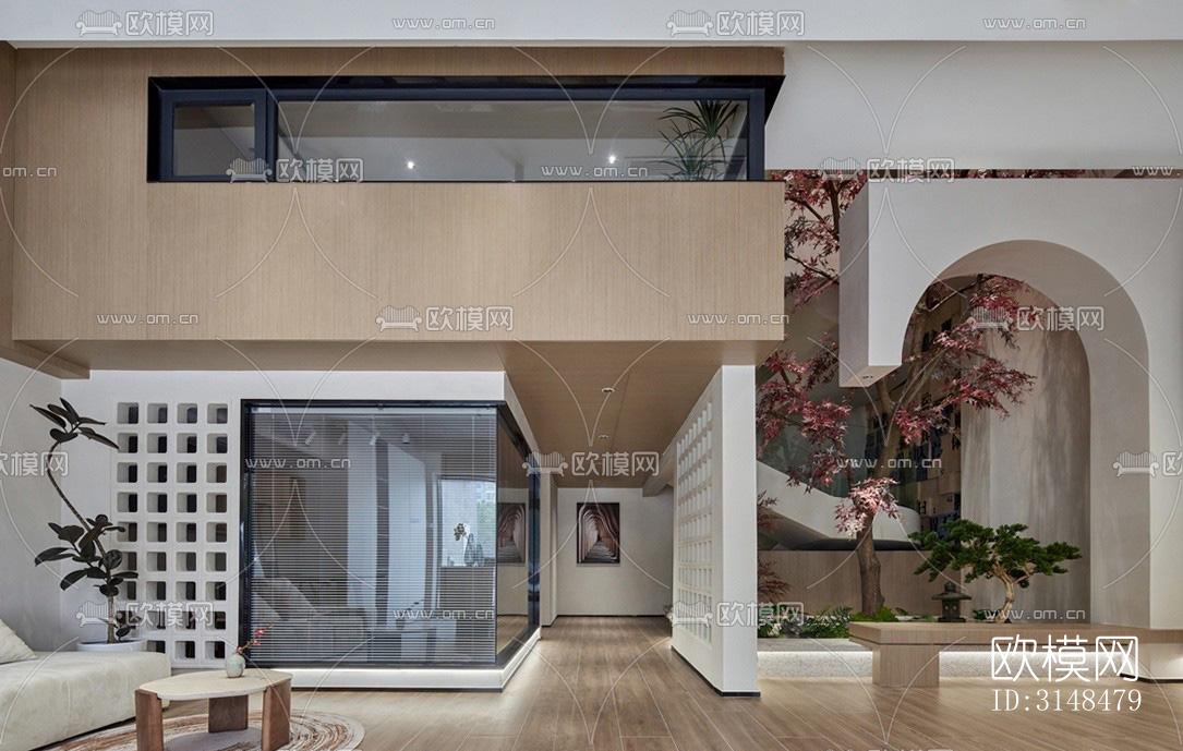 侘寂美容院效果图下载（渲染图1）