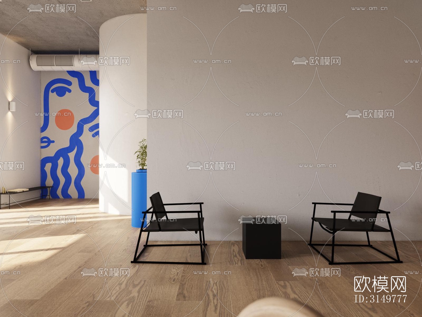 北欧咖啡奶茶效果图下载（渲染图1）