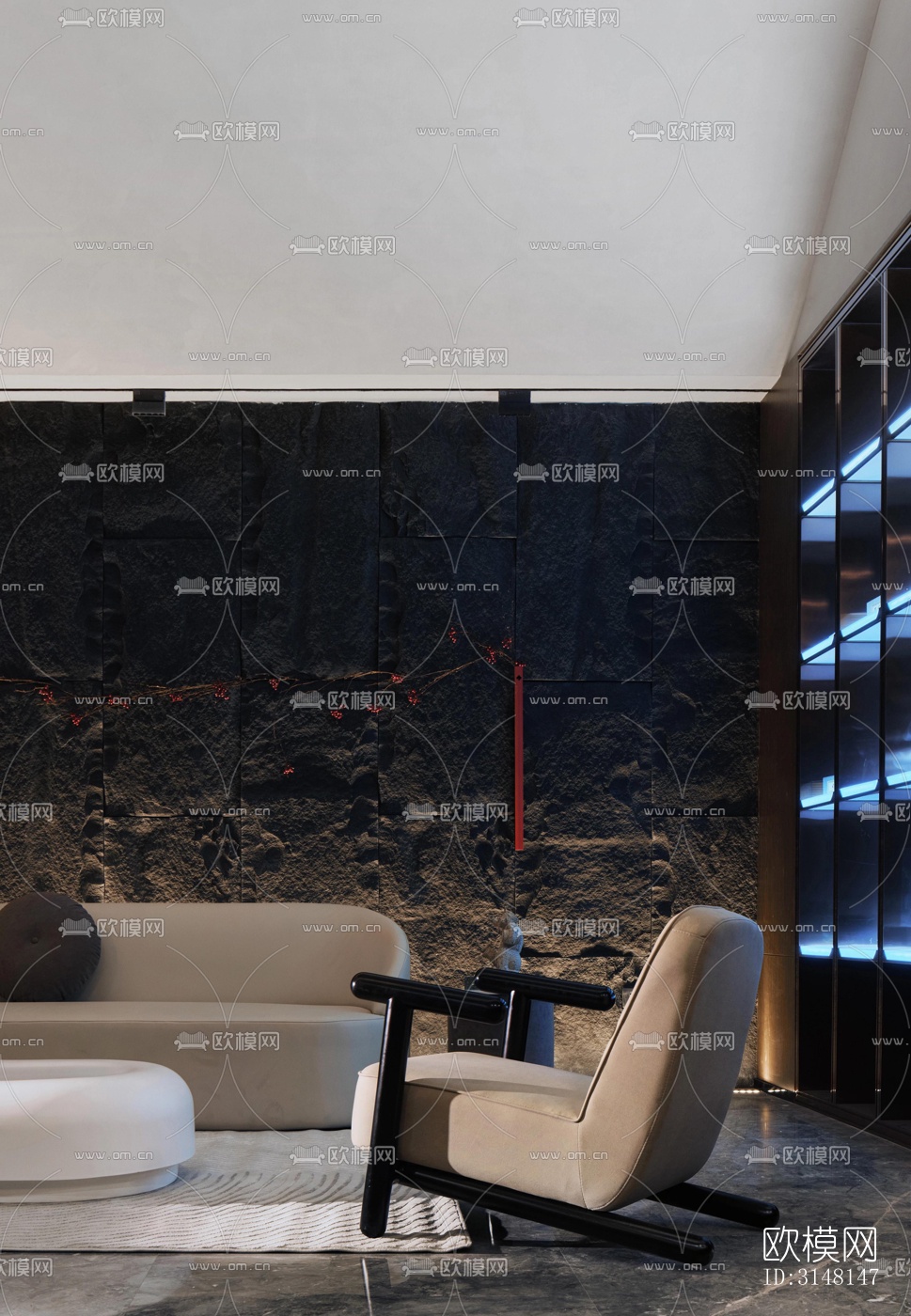 现代酒店民宿效果图下载（渲染图6）