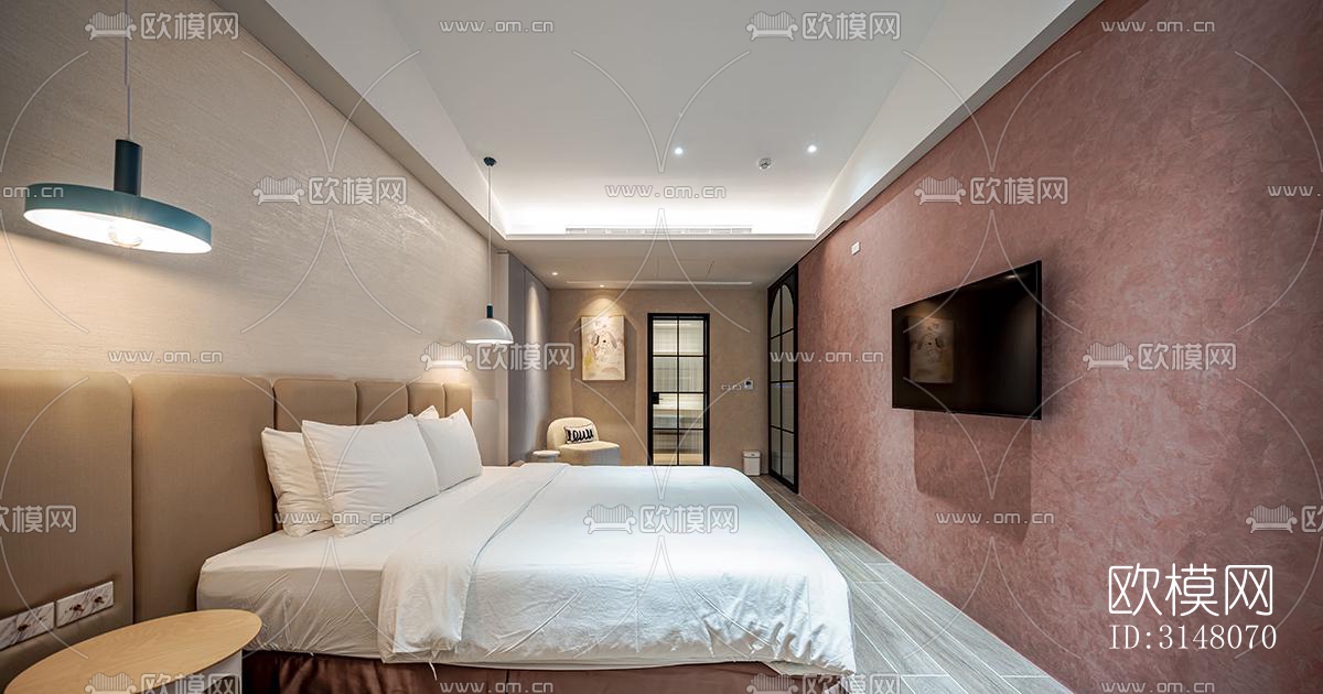 现代酒店民宿效果图下载（渲染图12）