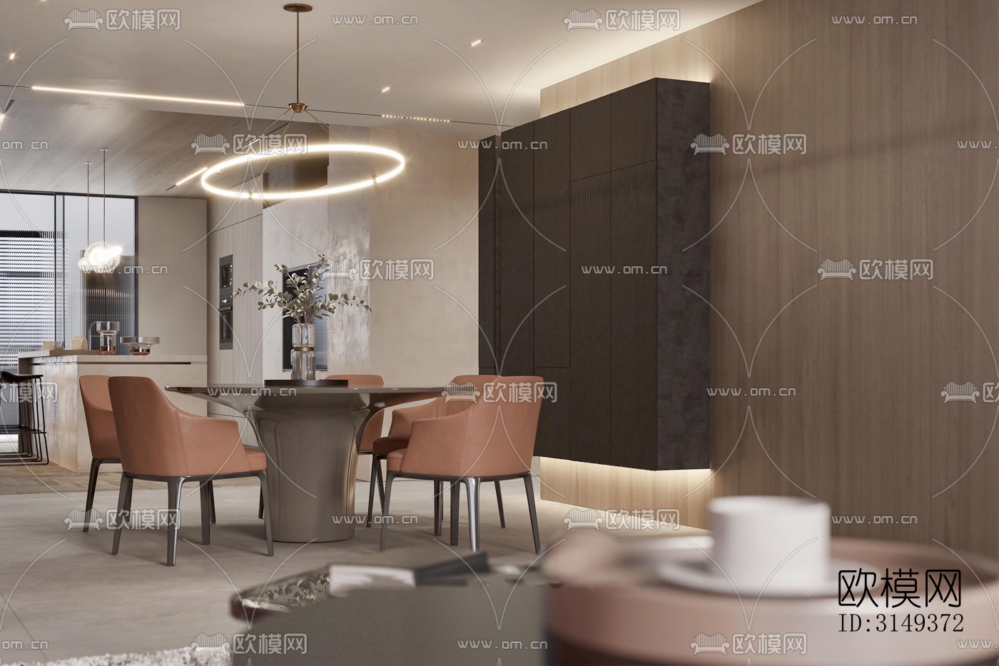 现代平层效果图下载（渲染图19）