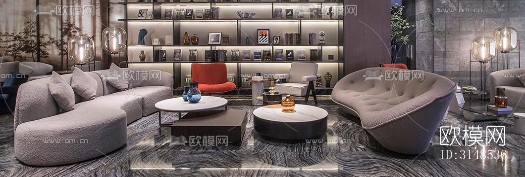 现代美容院效果图下载（渲染图2）