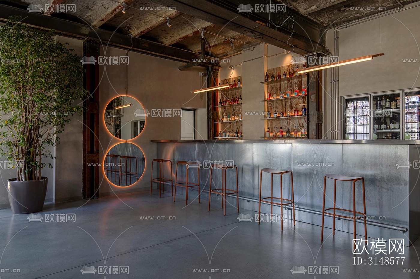 工业风酒吧效果图下载（渲染图8）