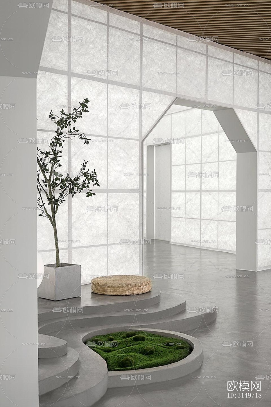 高级灰健身房效果图下载（渲染图19）