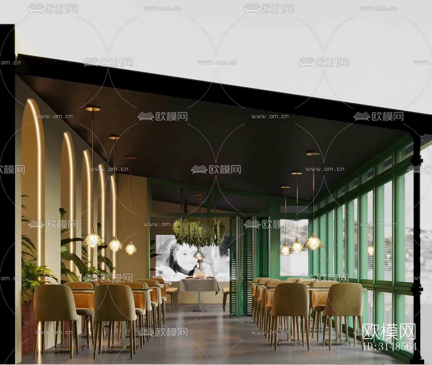 北欧酒吧效果图下载（渲染图1）