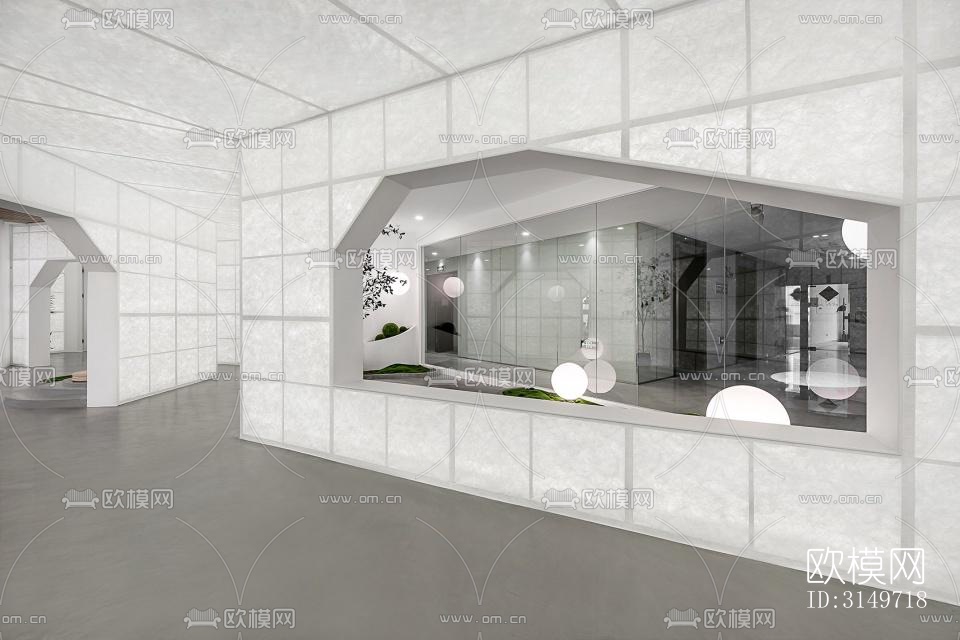 高级灰健身房效果图下载（渲染图3）