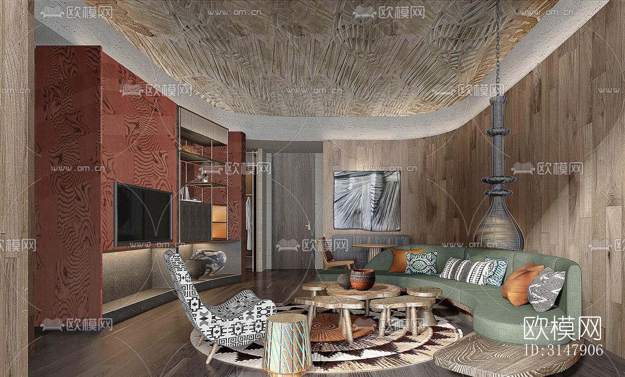 东南亚酒店民宿效果图下载（渲染图2）