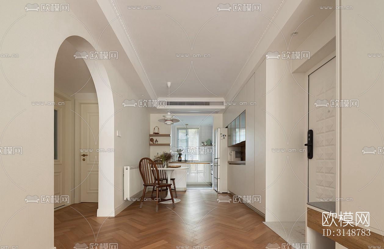 侘寂平层效果图下载（渲染图2）