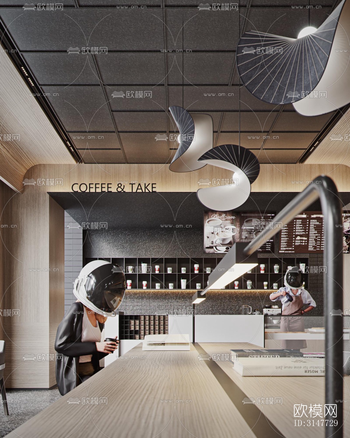 现代图书馆效果图下载（渲染图4）