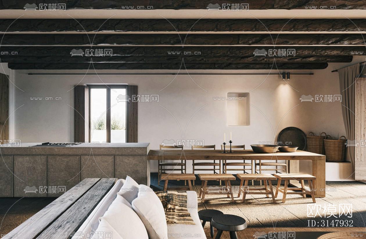 侘寂酒店民宿效果图下载（渲染图7）