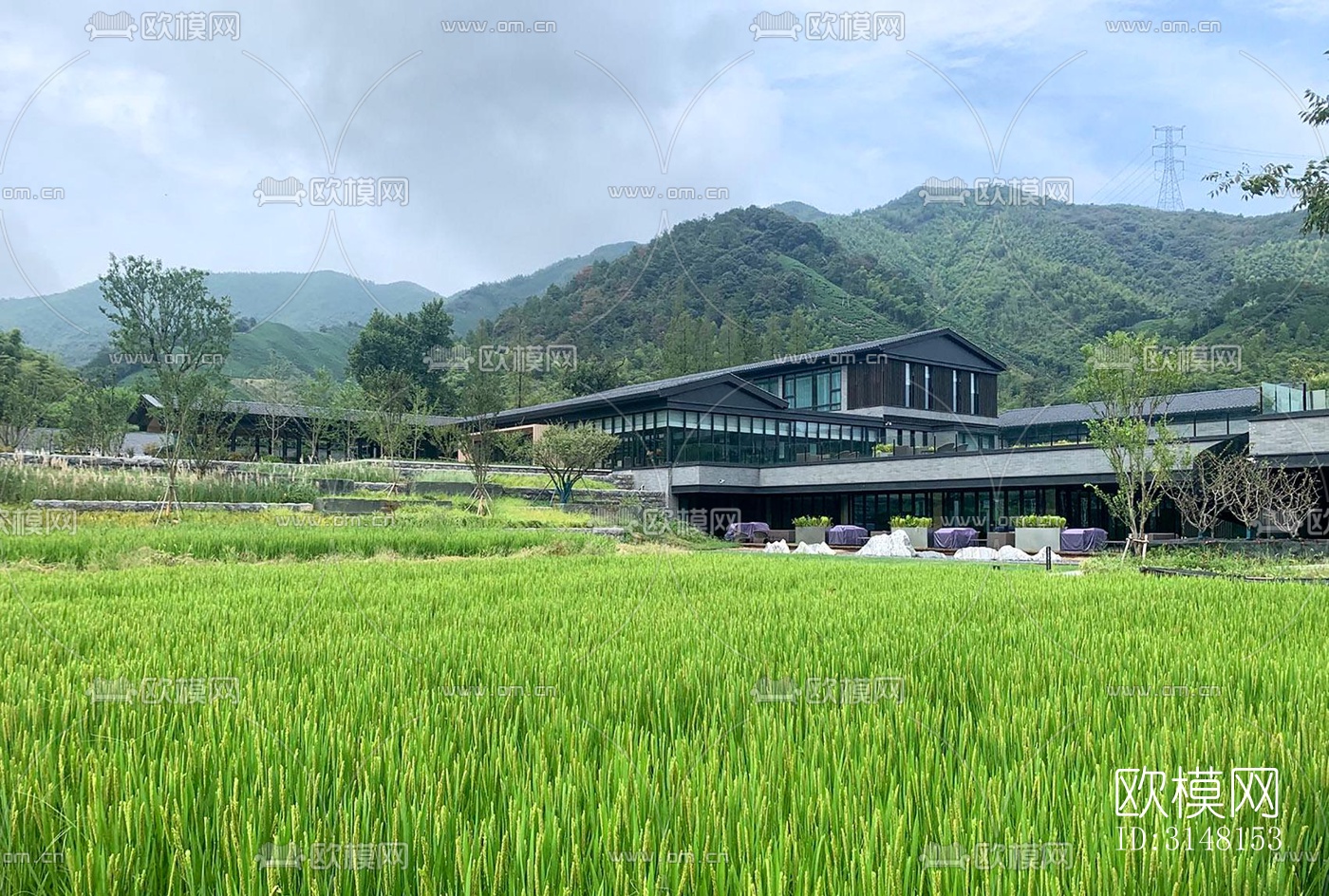 现代酒店民宿效果图下载（渲染图3）