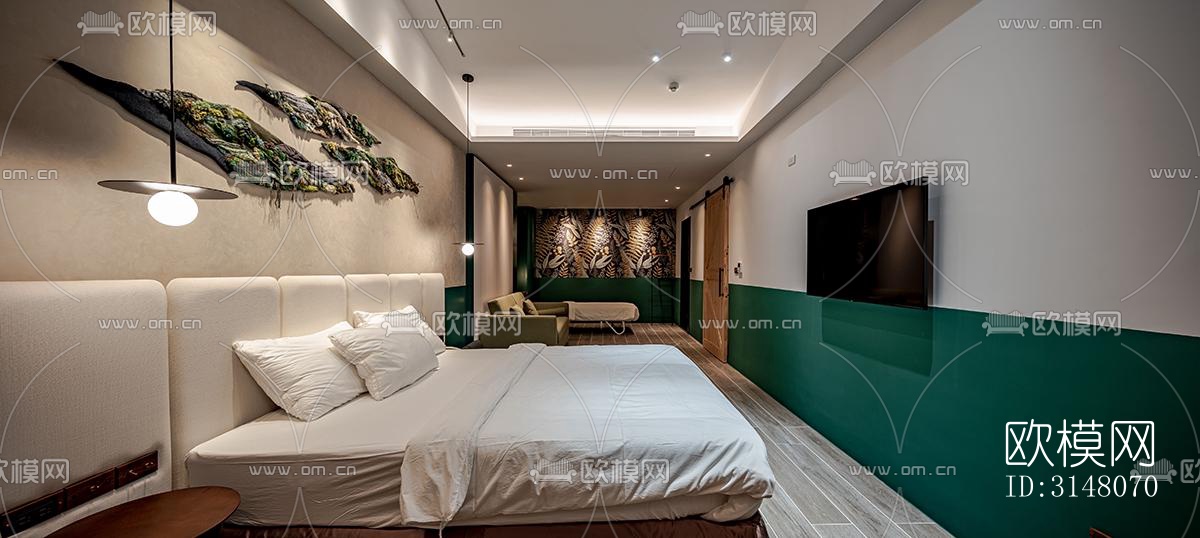 现代酒店民宿效果图下载（渲染图13）