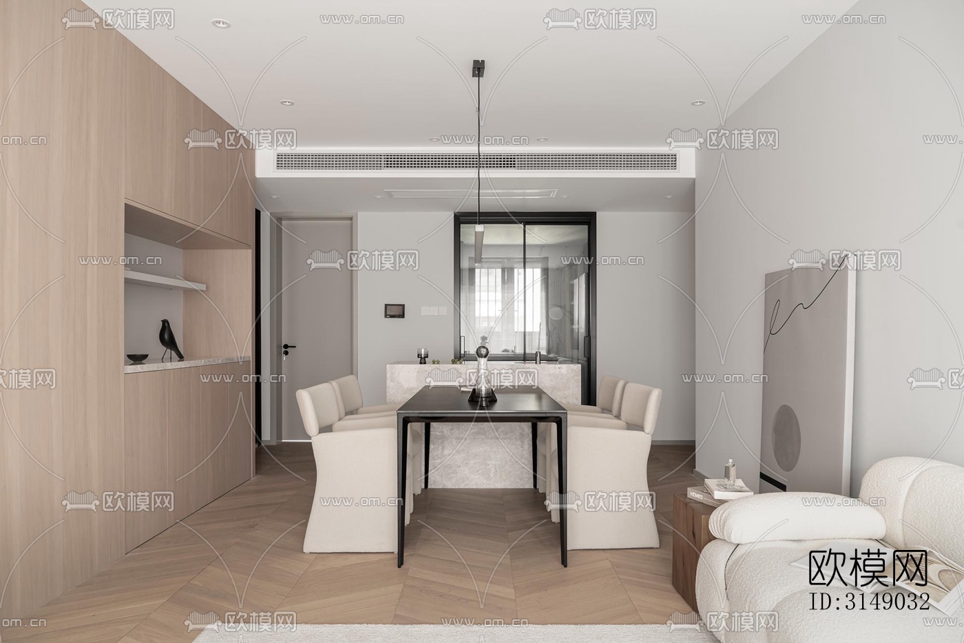 日式平层效果图下载（渲染图9）