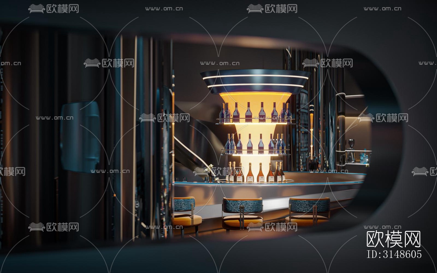 现代酒吧效果图下载（渲染图11）