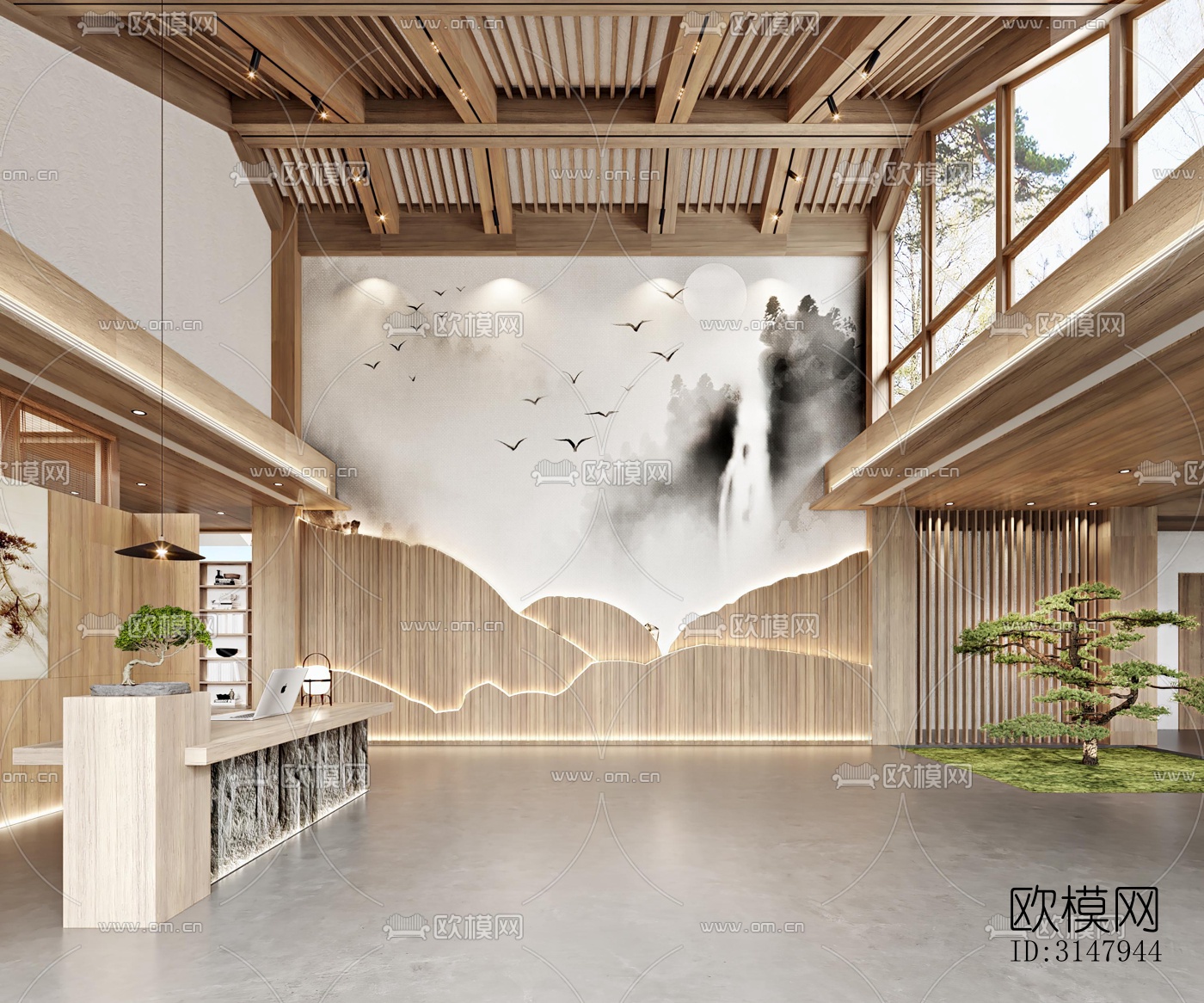 侘寂酒店民宿效果图下载（渲染图9）