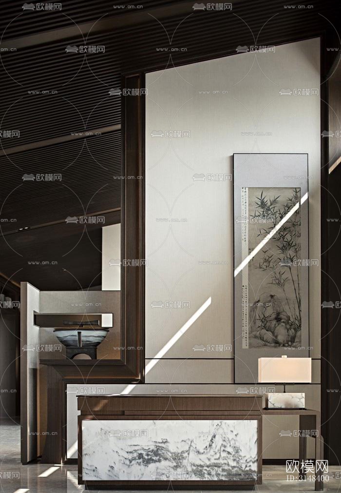 新中式养生会所效果图下载（渲染图17）