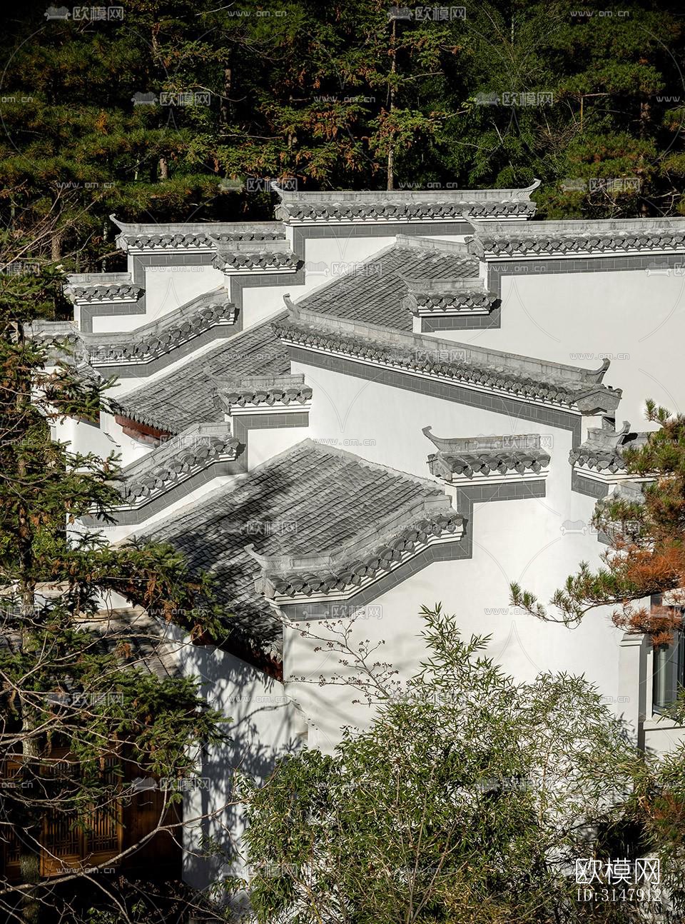 中式酒店民宿效果图下载（渲染图15）