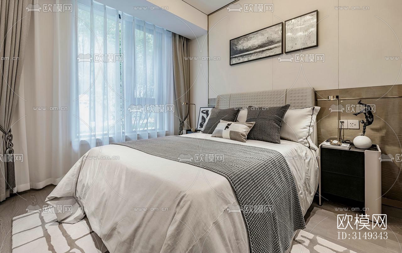 现代平层效果图下载（渲染图16）