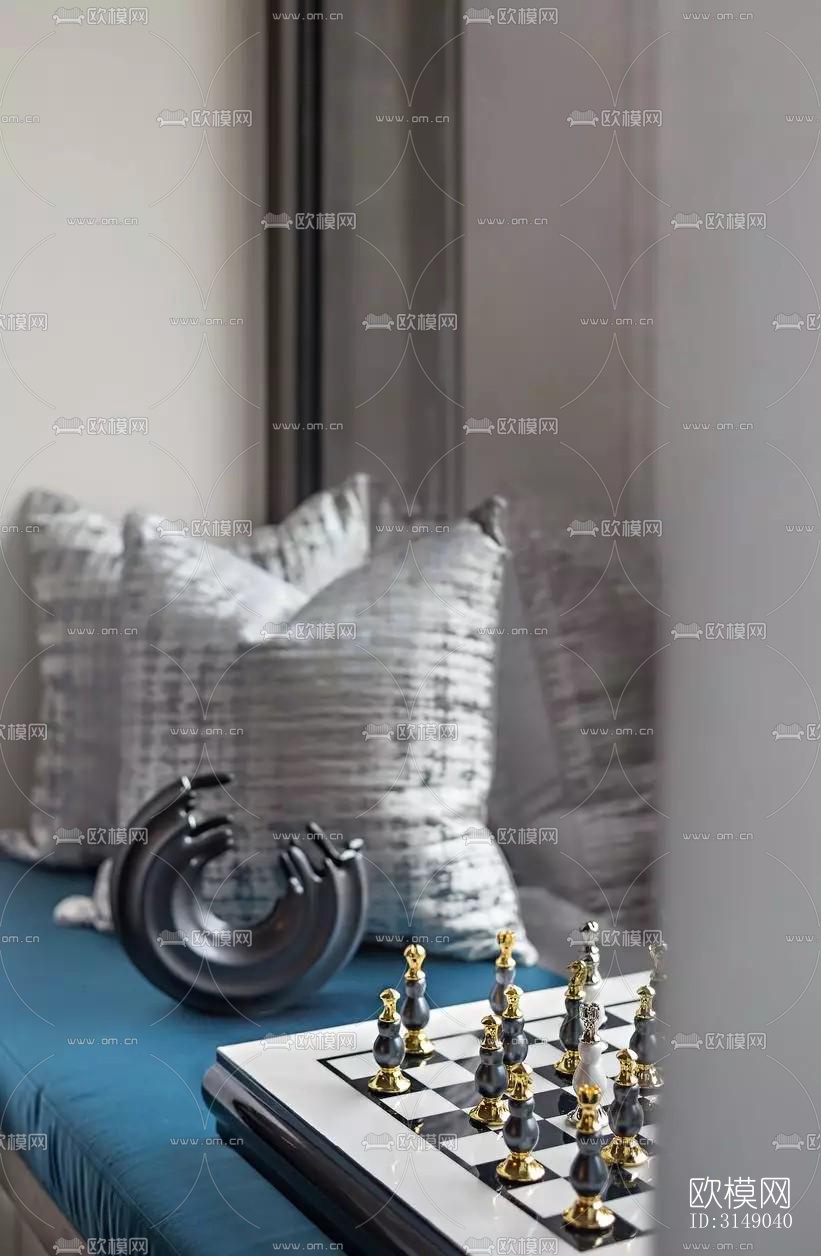 欧式平层效果图下载（渲染图14）