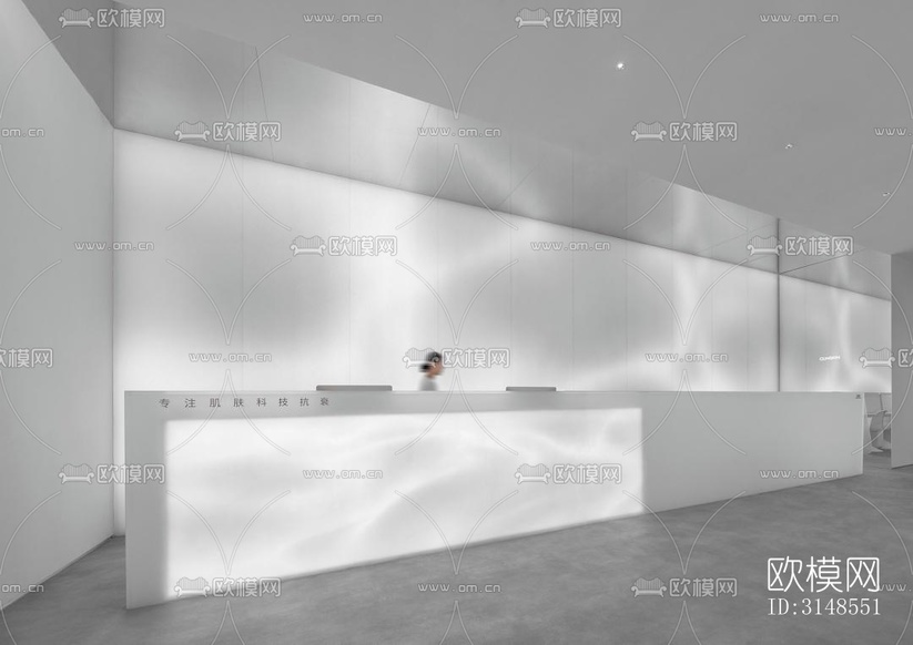 高级灰美容院效果图下载(渲染图14)