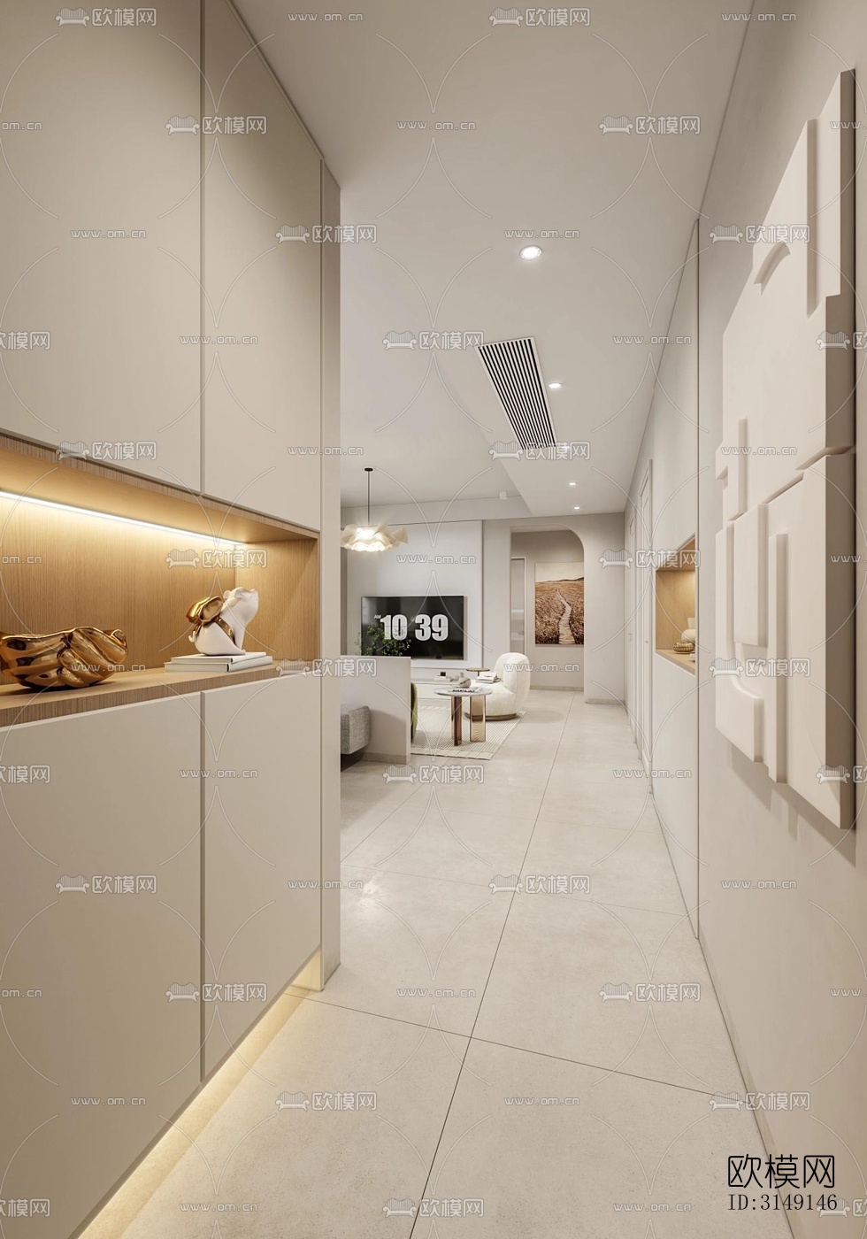 法式平层效果图下载（渲染图8）