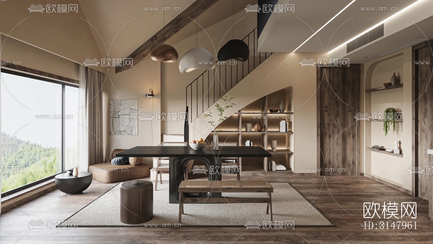 侘寂酒店民宿效果图下载（渲染图12）