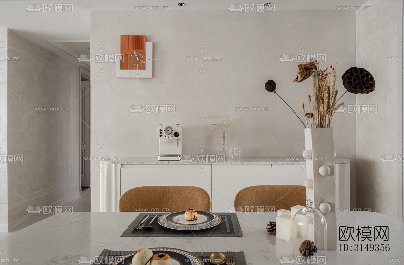 现代平层效果图下载（渲染图7）