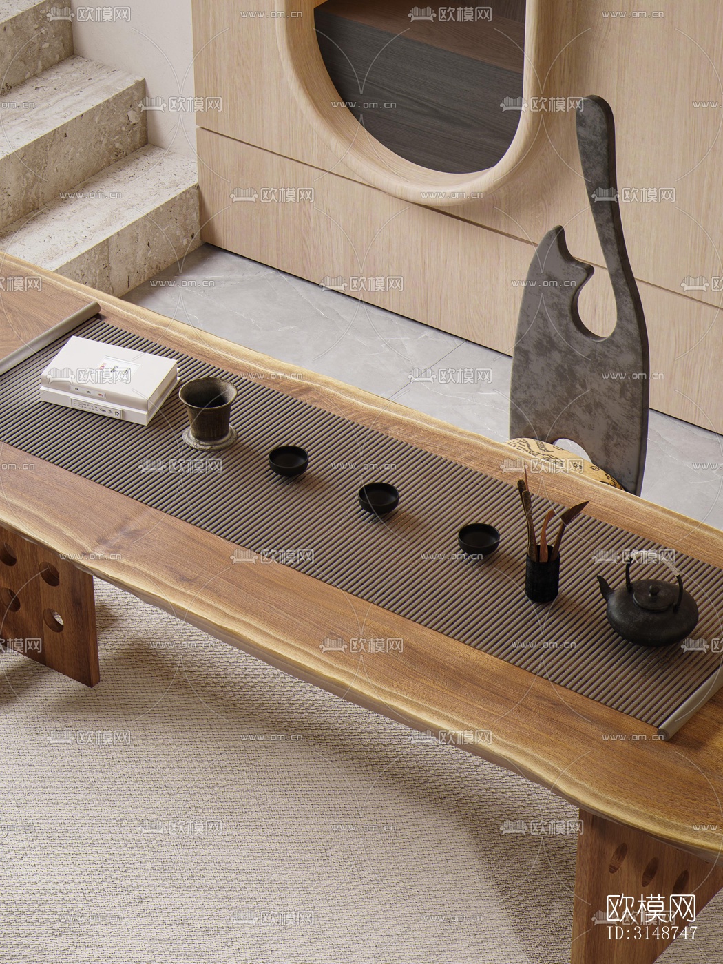 中古风平层效果图下载（渲染图10）