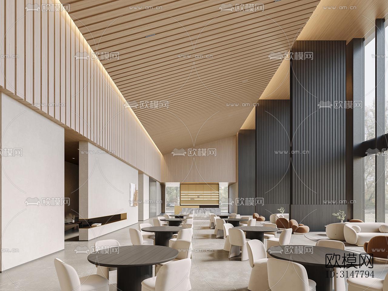 侘寂售楼处效果图下载（渲染图1）