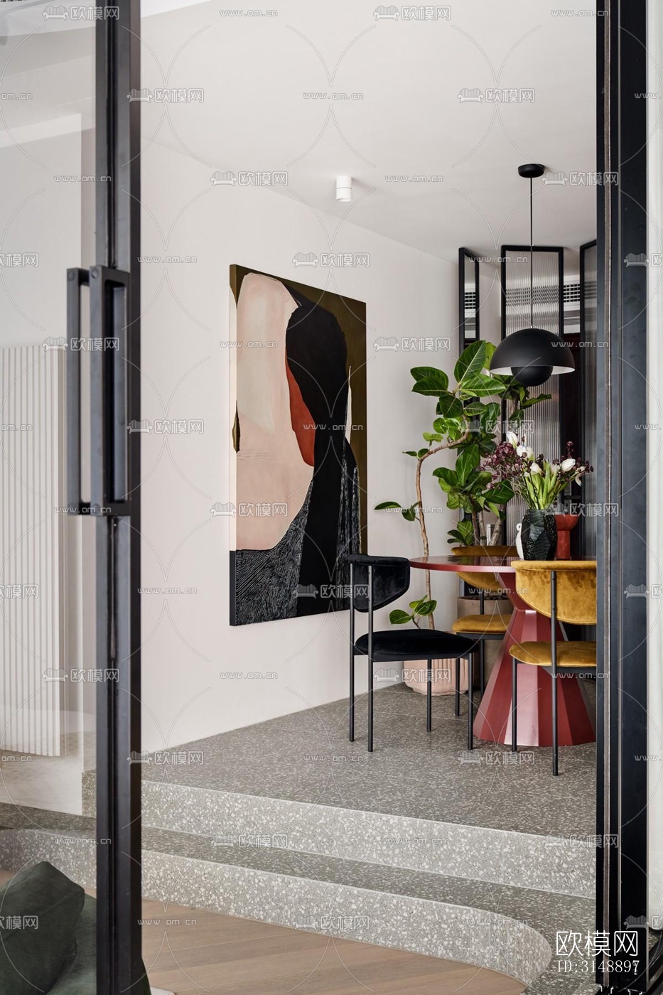 后现代平层效果图下载（渲染图11）