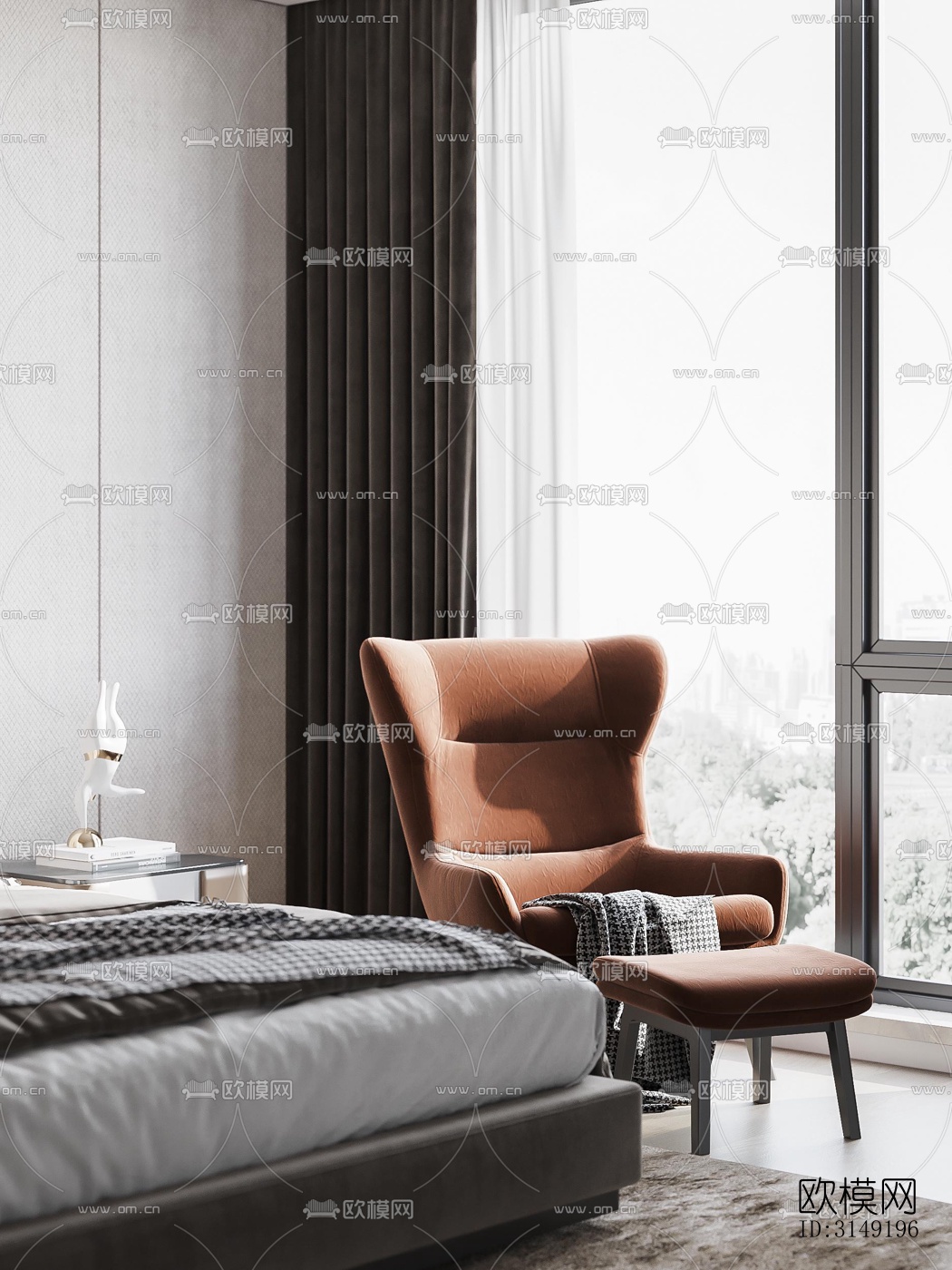 现代平层效果图下载（渲染图4）