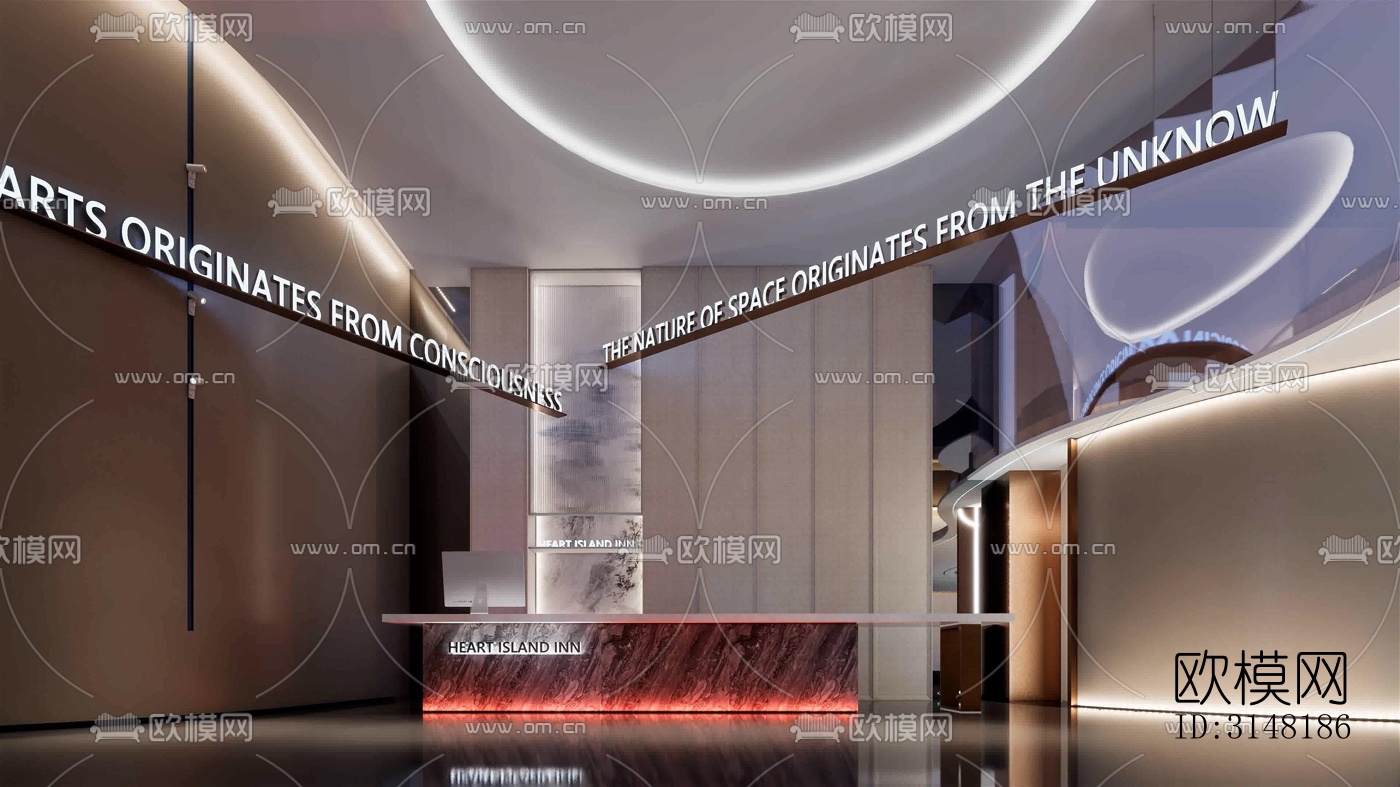 现代酒店民宿效果图下载（渲染图14）