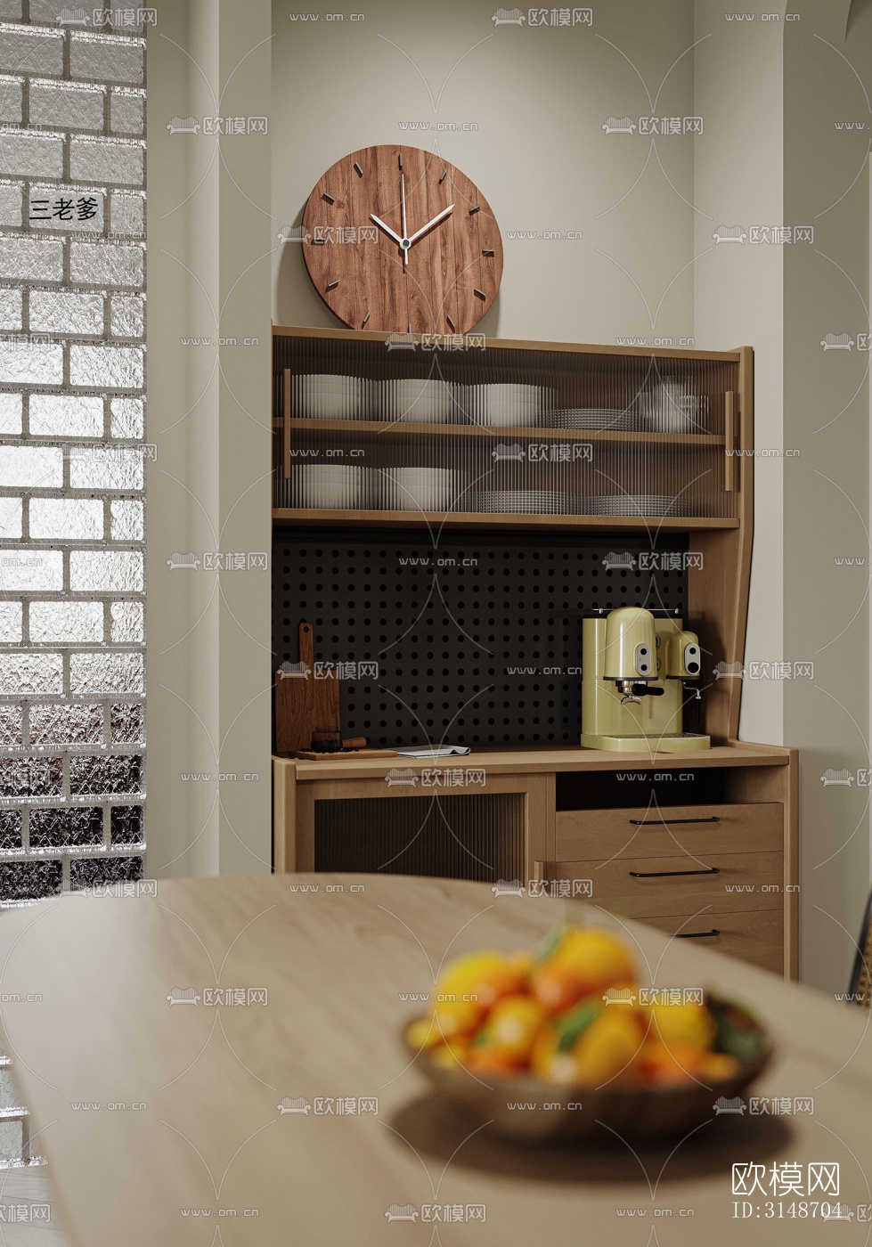 中古风平层效果图下载（渲染图3）