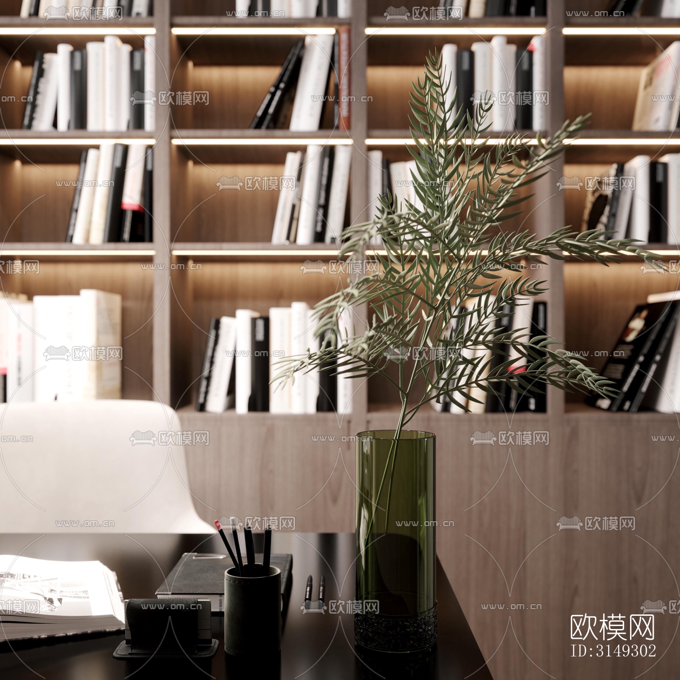 现代平层效果图下载（渲染图3）